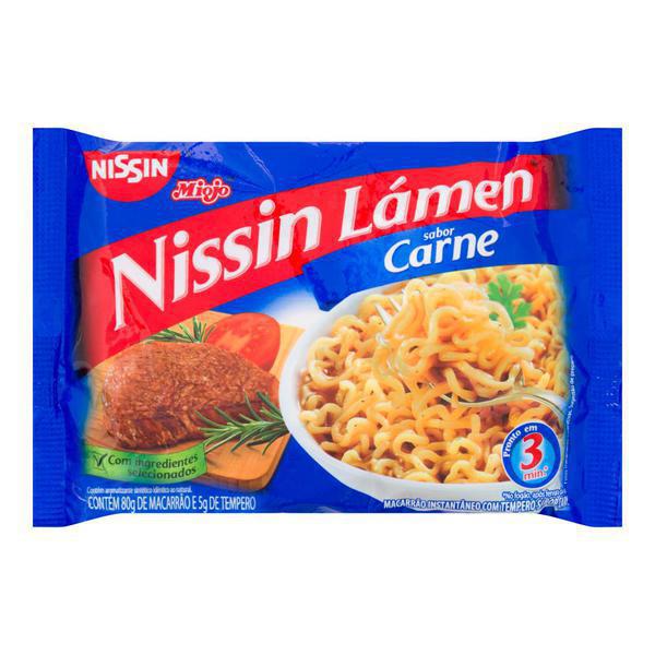 MACARRÃO NISSIN MIOJ LAM CARNE 80G
