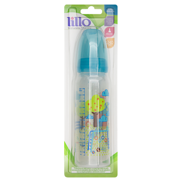 MAMADEIRA LILLO SILICONE AZUL 240ML