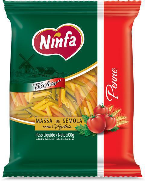 MASSA NINFA SÊMOLA PENNE TRICOLORI 500G