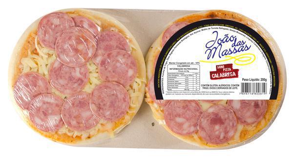 MINI PIZZA JOÃO DAS MASSAS CALABRESA 200