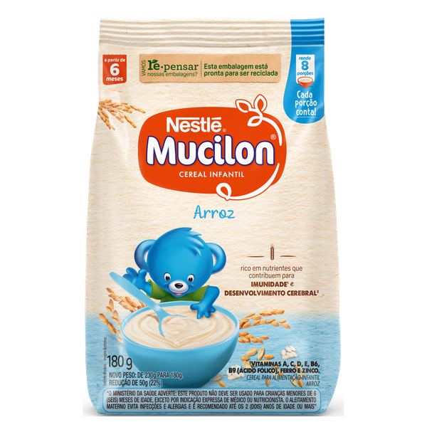 MUCILON NESTLÉ ARROZ SACHÊ 180G