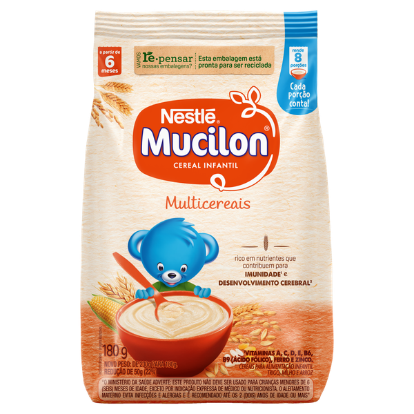 MUCILON NESTLÉ MULTI CEREAIS SACHÊ 180G