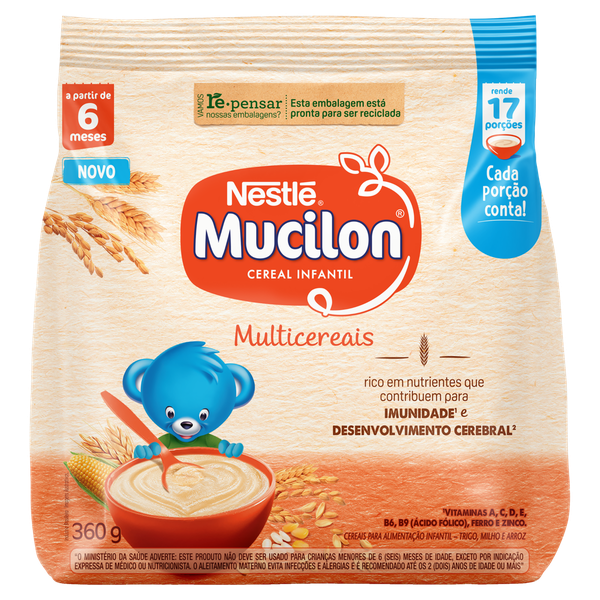 MUCILON NESTLÉ MULTI CEREAIS SACHÊ 360G