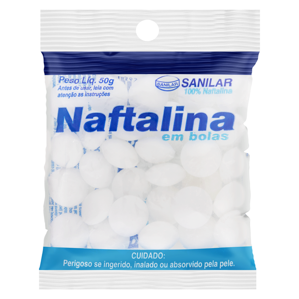 NAFTALINA EM BOLAS GRAU SANILAR/ZAP 50G