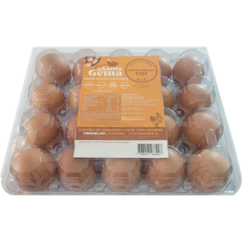 OVOS VERMELHOS SANTA GEMA CAIPIRA C/20