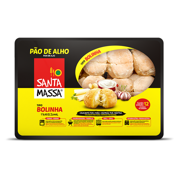 PÃO DE ALHO SANTA MASSA BOLINHA 300G