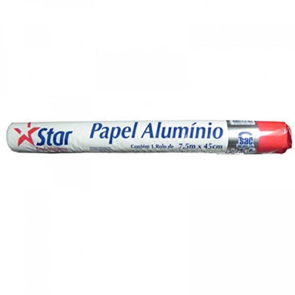PAPEL ALUMÍNIO STAR 7,5M X 45CM