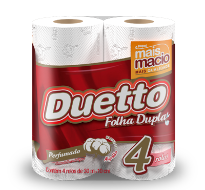 PAPEL HIGIÊNICO DUETTO PERFUMADO 30M C/4