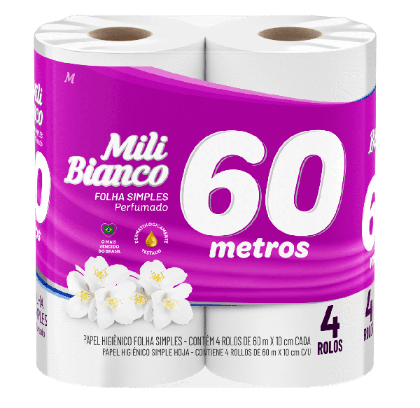 PAPEL HIGIENICO MILI BIANCO PERFUMADO C/