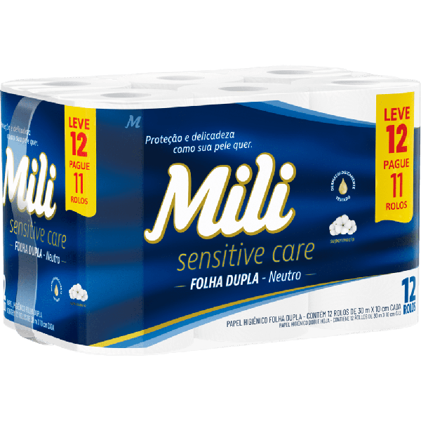 PAPEL HIGIENICO MILI F/D 30MT C/12