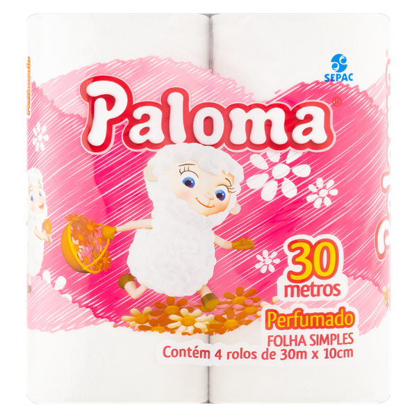 PAPEL HIGIENICO PALOMA PERF 30MT C/04