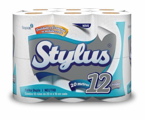 PAPEL HIGIENICO STYLUS 12X20M