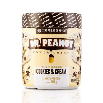 PASTA DE AMENDOIM DR.PEANUT COOKIES E CREAM 600G
