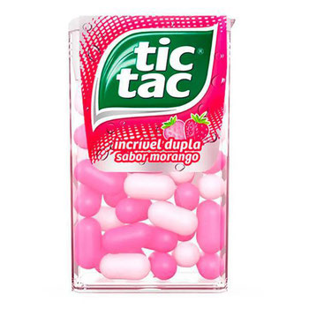 PASTILHA TIC TAC REFIL MORANGO 16G