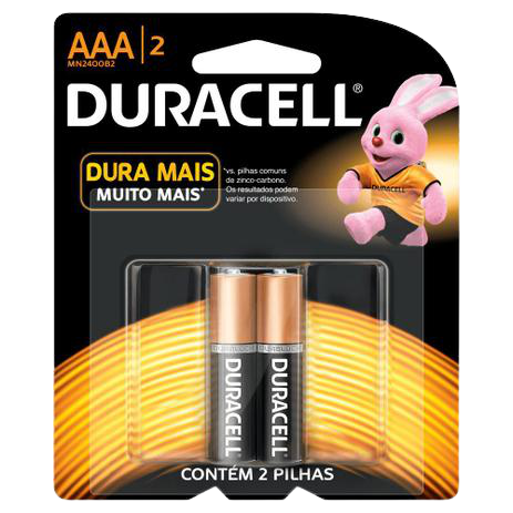 PILHA DURACELL PALITO AAA C/ 2UN