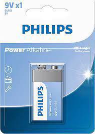 PILHAS PHILIPS POWER ALCALINA 9V C/ 1UN