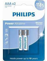 PILHAS PHILIPS POWER ALCALINA AAA C/ 2UN