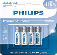 PILHAS PHILIPS POWER ALCALINA AAA C/ 4UN