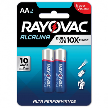 PILHAS RAYOVAC ALCALINA AA C/ 2UN