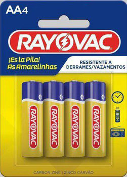 PILHAS RAYOVAC AMARELINHA AAA C/4