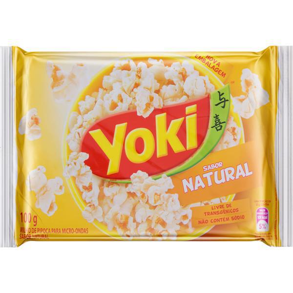 PIPOCA YOKI POP CORN NATURAL MICROONDAS 