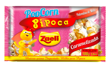 PIPOCA ZAELI POP CORN MICRO CARAMELO 100
