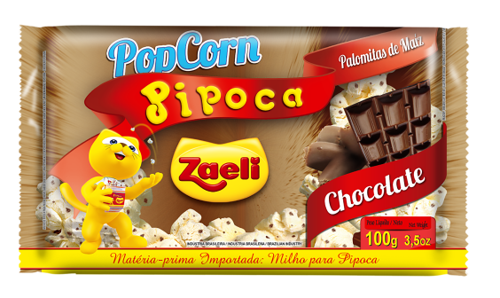 PIPOCA ZAELI POP CORN MICRO CHOCOLATE 10