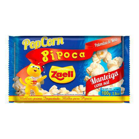 PIPOCA ZAELI POP CORN MICRO MANTEIGA 100