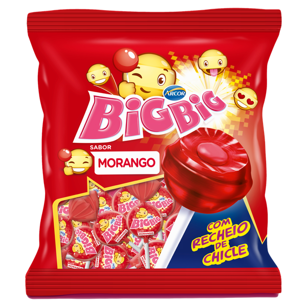 PIRULITO ARCOR BIG BIG CHICLE MORANGO 50