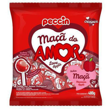 PIRULITO PECCIN MAÇÃ DO AMOR 480G