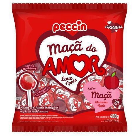 PIRULITO PECCIN MAÇÃ DO AMOR 480G