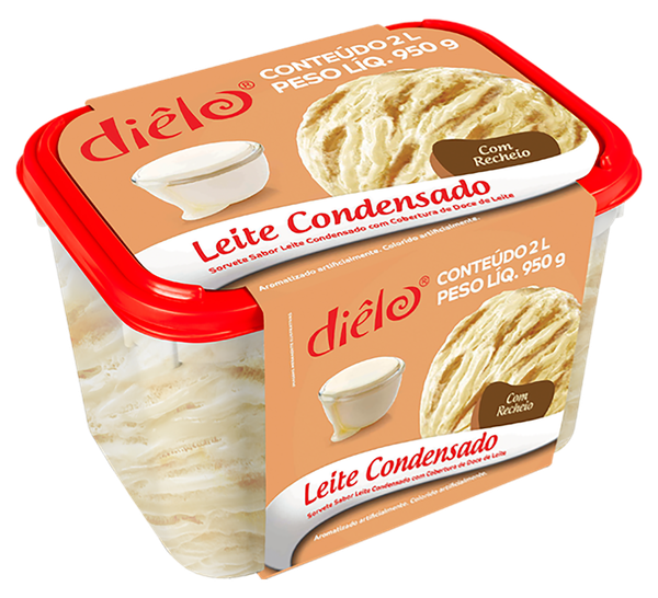 POTE DE SORVETE DIÊLO LEITE CONDENSADO 2L