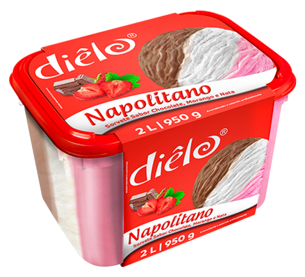 POTE DE SORVETE DIÊLO NAPOLITANO 2L