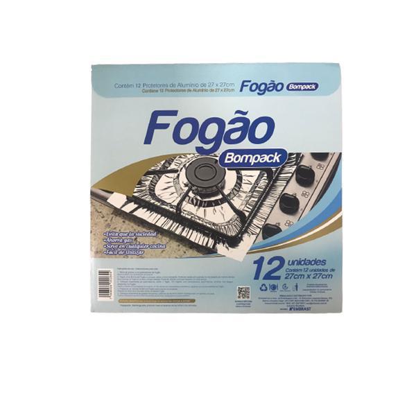 PROTETOR FOGÃO BOMPACK ALUMÍNIO 27X27CM