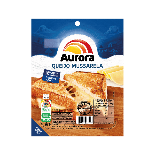 QUEIJO AURORA MUSSARELA FATIADO 150G