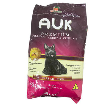 RAÇÃO P/ CÃES AUK FRANGO,ARROZ E VEGETAIS 1KG