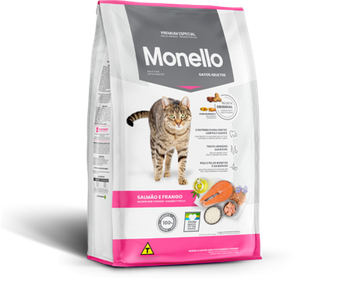 RAÇÃO P/ GATOS MONELLO CAT SALMÃO 1KG