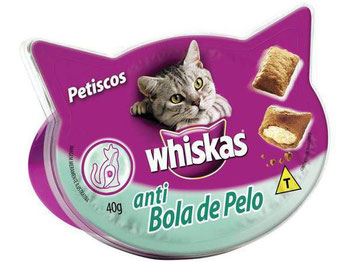 RAÇÃO WHISKAS ANTI BOLA PELOS 40G