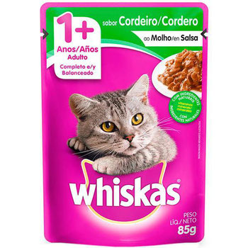RAÇÃO WHISKAS PRATOS CORDEIRO 85G