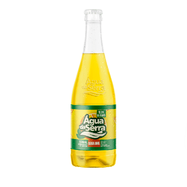 REFRI ÁGUA DA SERRA LARANJINHA VIDRO 200