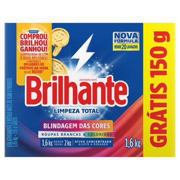 SABÃO EM PÓ BRILHANTE HIG TOTAL CX 150G 