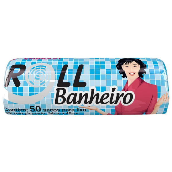 SACO LIXO BOMPACK BAG BANHEIRO 34X40 C/5