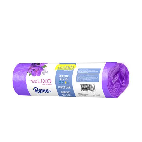 SACO LIXO RAMAR PERFUMADO 30LT C/20UND
