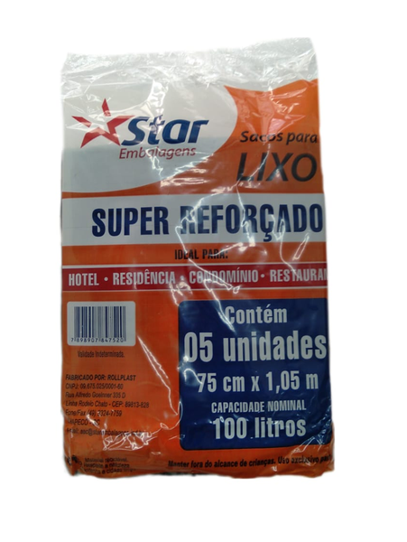 SACO LIXO STAR 100L C/ 5UN