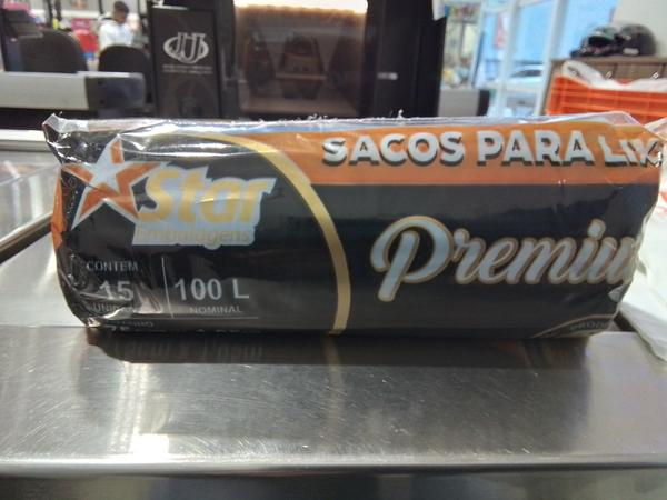SACO LIXO STAR PREMIUM 100L C/ 15UN