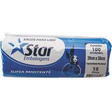 SACO LIXO STAR PREMIUM 15L C/ 60UN