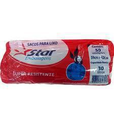 SACO LIXO STAR PREMIUM 30L C/ 30UN
