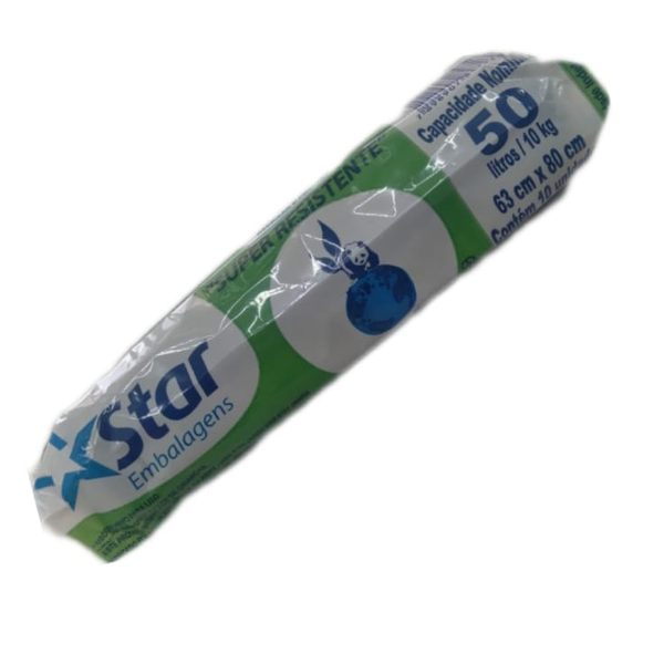 SACO LIXO STAR SUPER RESIST 50L C/ 10UN 