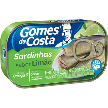 SARDINHA GOMES DA COSTA C/ LIMÃO 125G