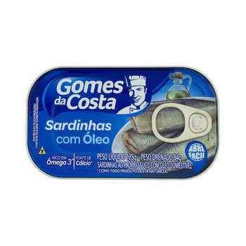 SARDINHA GOMES DA COSTA ÓLEO 125G